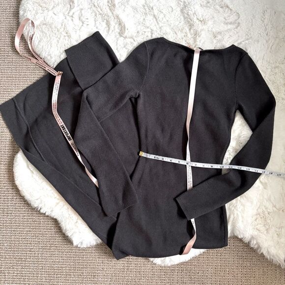 House of CB Cashmere Knit Maxi Sweater Dress XS - Charcoal Grey - Picture 4 of 6